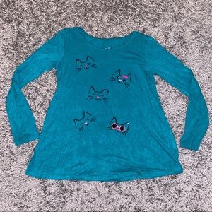 Justice Cat Long Sleeve Top